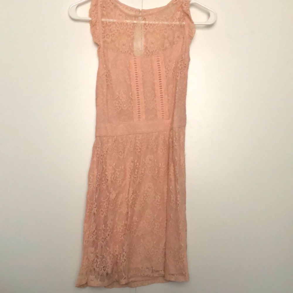 Pink lace dress